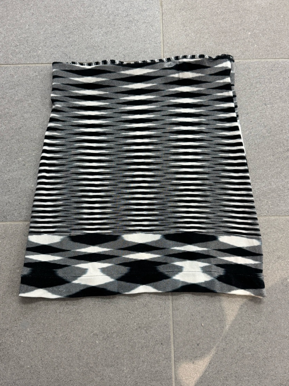 Missoni Black and Gray Geometric Knit Skirt